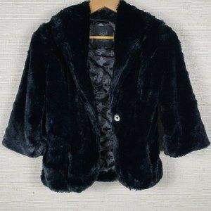 Fox Girls Faux Fur Coat Black Size XS